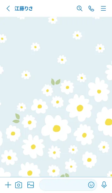 [LINE着せ替え] 白花 斜め26の画像2