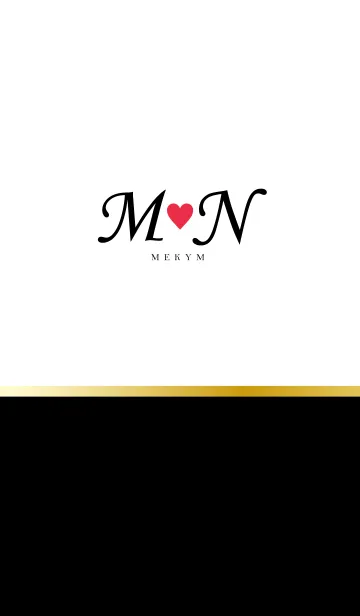 LOVE-INITIAL M&N イニシャル 7のLINE着せ替え