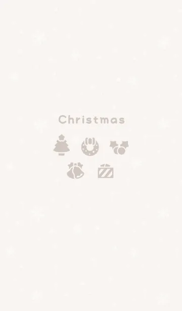 [LINE着せ替え] クリスマス3<ベージュ>の画像1