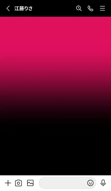 [LINE着せ替え] Black & Ruby Pink Theme V3 (JP)の画像2
