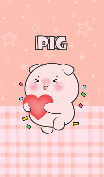 I Love U Cute Pig Theme (JP)の着せ替えメイン画像