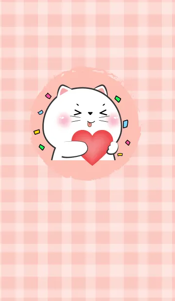 [LINE着せ替え] Simple Cute Cute White Cat (JP)の画像1