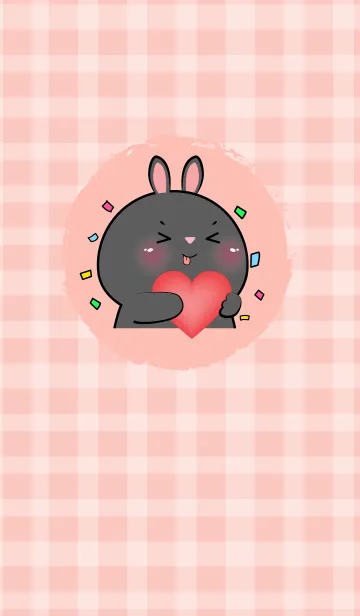 [LINE着せ替え] Simple Cute Cute Black Rabbit (JP)の画像1