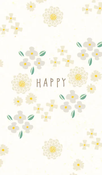 [LINE着せ替え] 大人なベージュとカラフルな花6の画像1