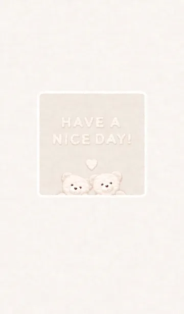 [LINE着せ替え] ふわもこ くまさん - ベージュ 02の画像1