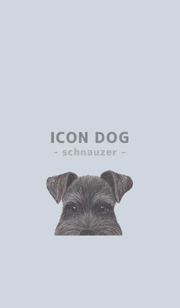 [LINE着せ替え] ICON DOG - シュナウザー - PASTEL BL/04の画像1