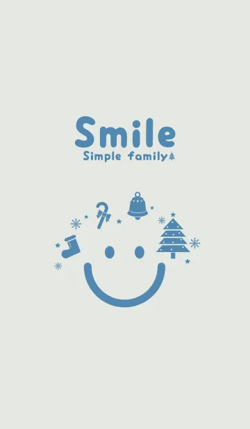 [LINE着せ替え] スマイル＆クリスマスツリー Mist Whiteの画像1