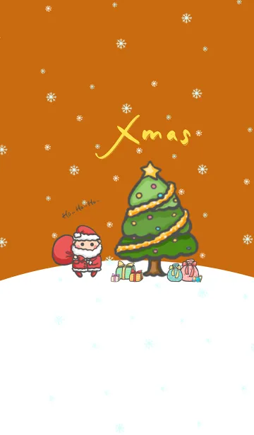 [LINE着せ替え] Happy Christmas Day J-Toffee (Brown5)の画像1