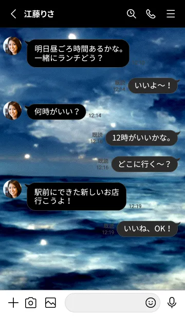 [LINE着せ替え] 夜の月 月の海 #DlO_20。の画像3