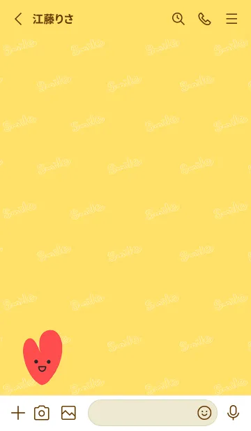 [LINE着せ替え] Smile Love J-Yellow (Ye4)の画像2