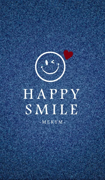 [LINE着せ替え] HAPPY SMILE DENIM HEART-MEKYM 17の画像1