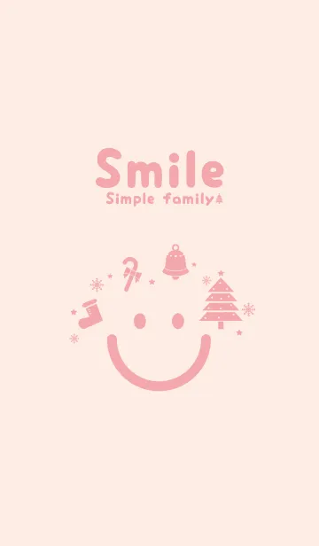 [LINE着せ替え] スマイル＆クリスマスツリー Baby pinkの画像1