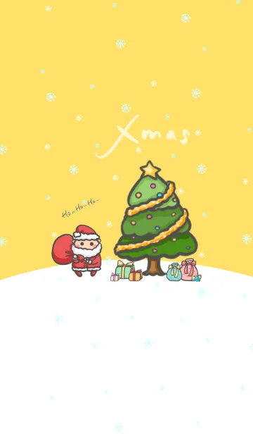 [LINE着せ替え] Happy Christmas Day J-Yellow (Ye4)の画像1