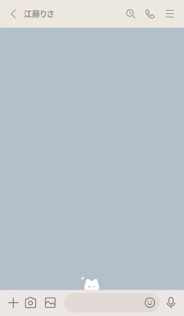 [LINE着せ替え] 白猫さん。ブルーベージュの画像2