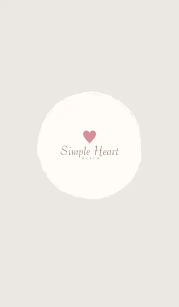 [LINE着せ替え] Simple Heart Dusky Beige - MEKYM 19の画像1