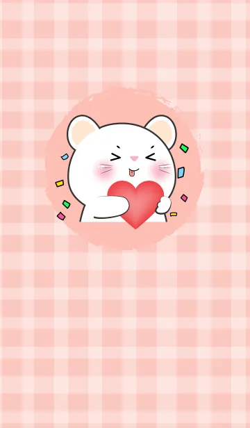 [LINE着せ替え] Simple Cute Cute White Mouse (JP)の画像1
