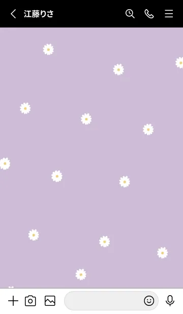 [LINE着せ替え] Daisy Days :black purpleの画像2