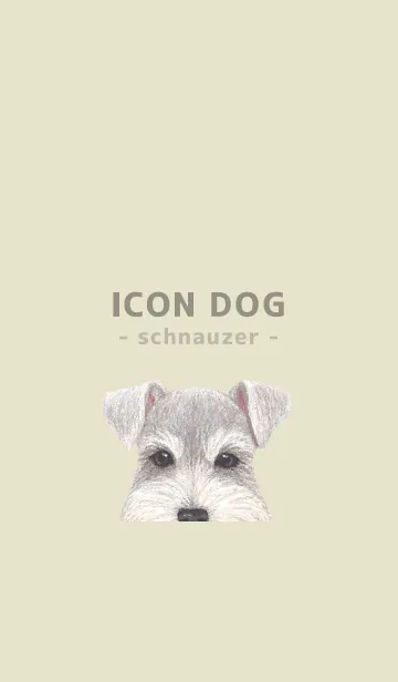 [LINE着せ替え] ICON DOG - シュナウザー - PASTEL YE/05の画像1