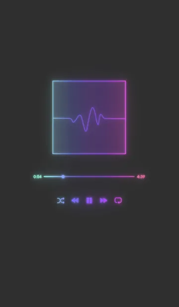 [LINE着せ替え] MUSIC PLAYER - GLOW - マットブラック 90の画像1