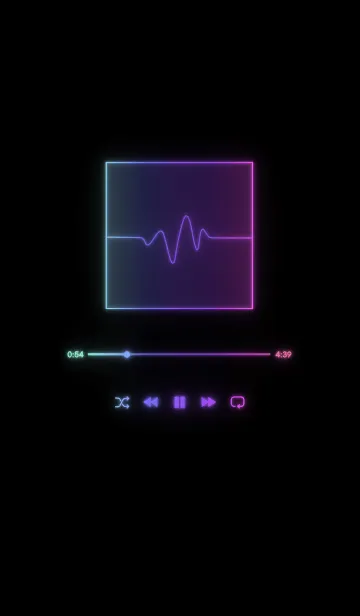 [LINE着せ替え] MUSIC PLAYER - GLOW - ブラック 90の画像1