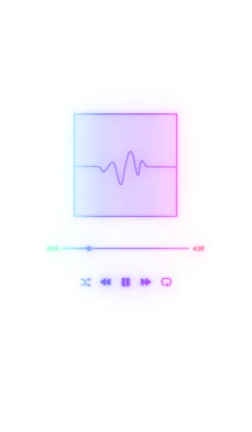 [LINE着せ替え] MUSIC PLAYER - GLOW -  ホワイト 90の画像1