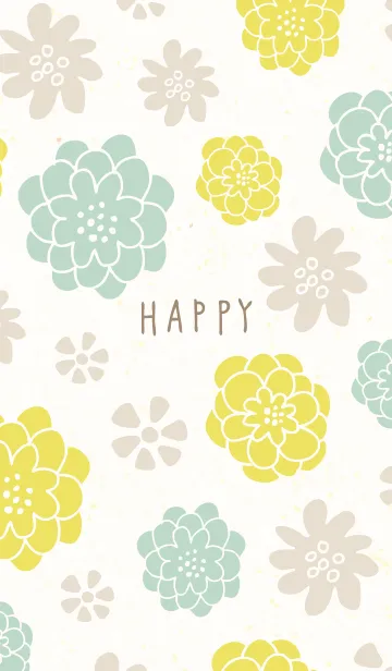 [LINE着せ替え] カラフルとベージュの花6の画像1