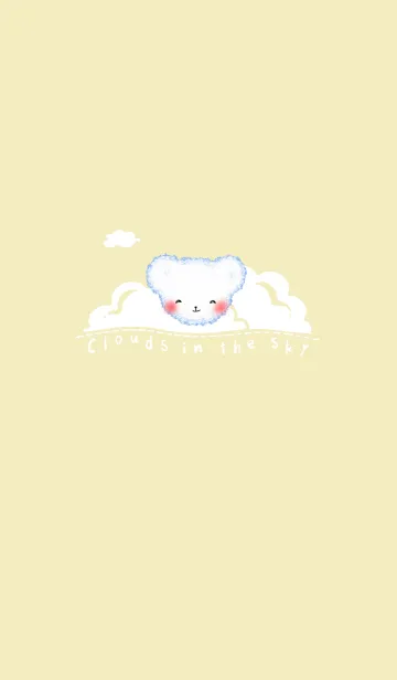 [LINE着せ替え] Cloud bear J-light yellow (bw1)の画像1