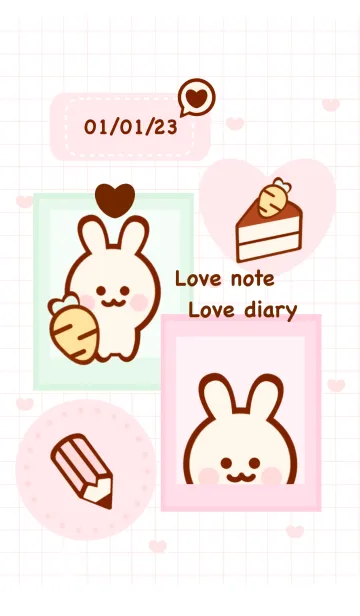 [LINE着せ替え] Pastel bunny stickerの画像1