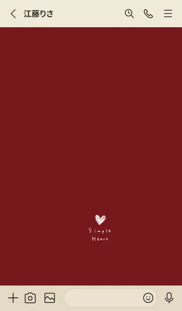 [LINE着せ替え] 大人可愛いボルドーと手書きハート。の画像2