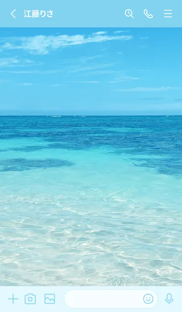 [LINE着せ替え] The blue transparent sea - MEKYM 10の画像2
