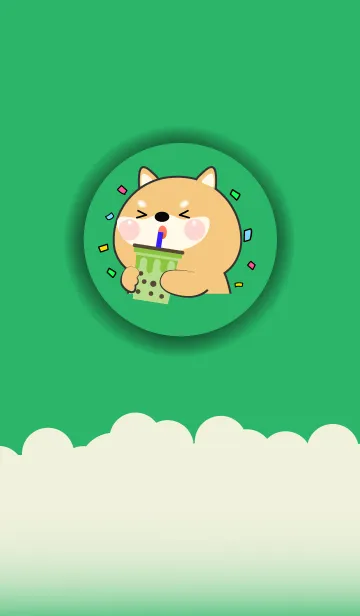 Simple Shiba Inu Love Green Color (JP)の着せ替えメイン画像