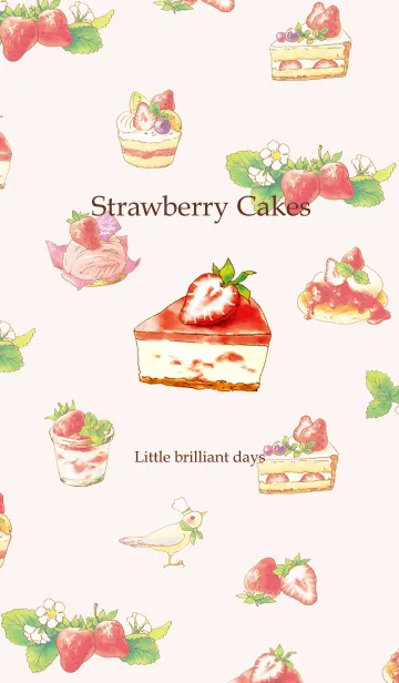 [LINE着せ替え] 7.Strawberry Cakes（ストロベリーケーキ）の画像1