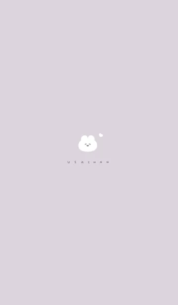 うさちゃん。グレーバイオレットのLINE着せ替え