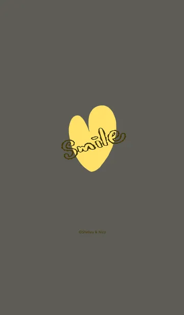 [LINE着せ替え] Smile Love J-Grey Yellow (Ye4)の画像1