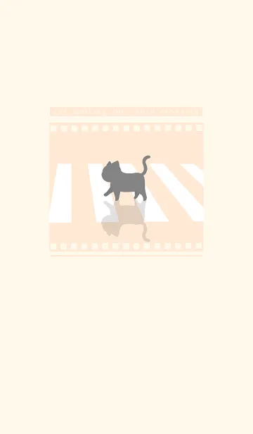 [LINE着せ替え] cat zebra crossing J-lightGrayOrange(Be4の画像1