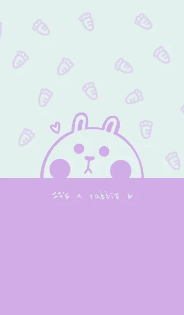 [LINE着せ替え] Bunny and Carrot J-LightGray Indigo(Pu2)の画像1