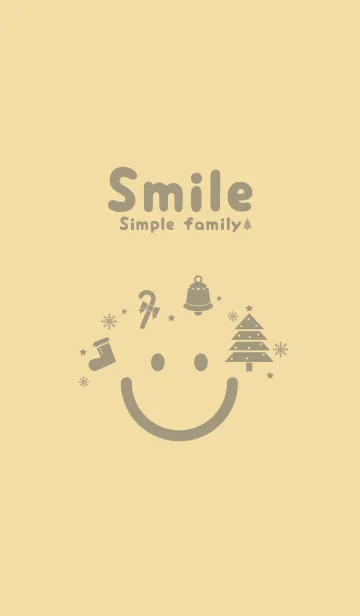 [LINE着せ替え] スマイル＆クリスマスツリー 砥粉色の画像1
