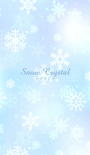 [LINE着せ替え] Snow Crystal-BLUE.MEKYM 18の画像1