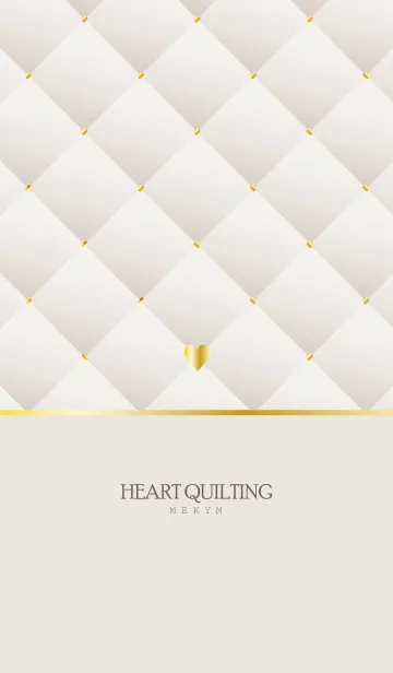 [LINE着せ替え] HEART QUILTING-PINK BEIGE 12の画像1
