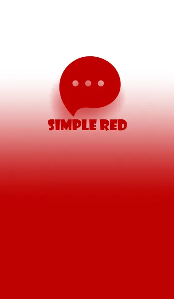 Red & White Theme V.3 (JP)の着せ替えメイン画像