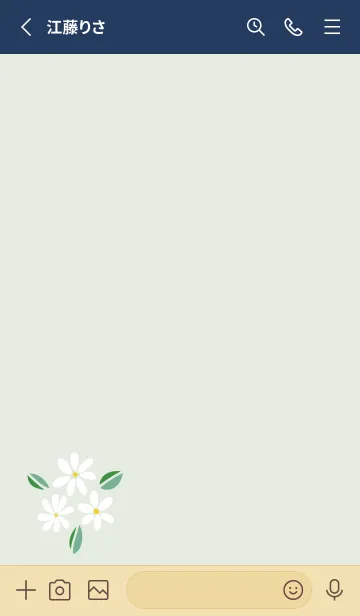 [LINE着せ替え] かわいい白い花束5の画像2