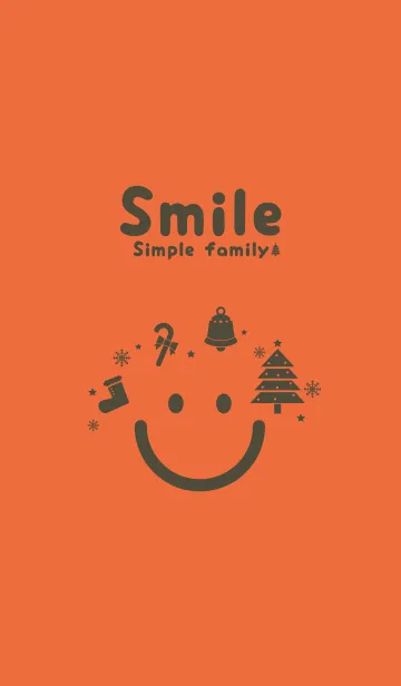 [LINE着せ替え] スマイル＆クリスマスツリー 柿色の画像1