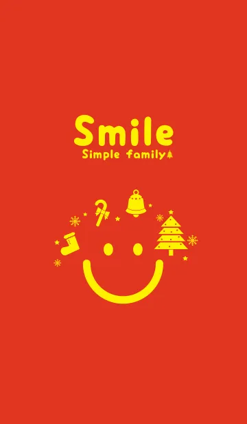 [LINE着せ替え] スマイル＆クリスマスツリー Scar redの画像1