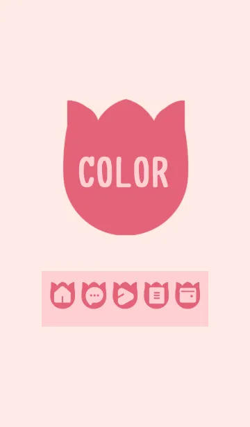 [LINE着せ替え] pink color R12の画像1