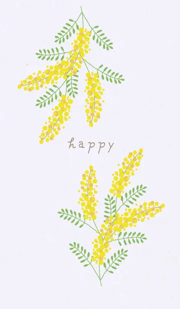 [LINE着せ替え] ミモザ シンプル18の画像1