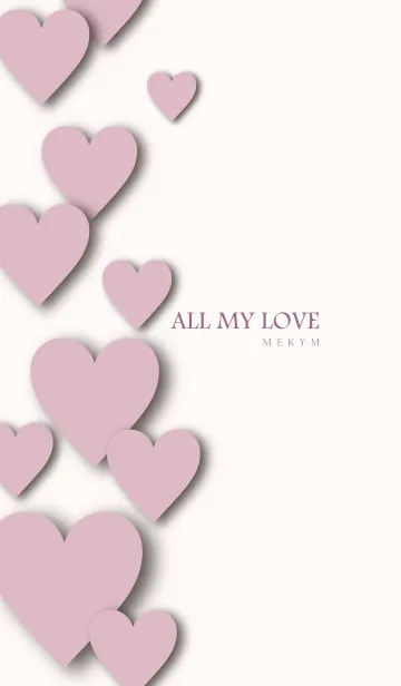 [LINE着せ替え] ALL MY LOVE DUSKYPINK HEART-MEKYM 18の画像1
