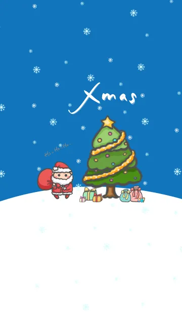 [LINE着せ替え] Merry Christmas J-Indigo (bw4)の画像1