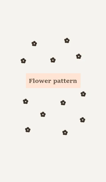 [LINE着せ替え] flower pattern(pink brown)の画像1