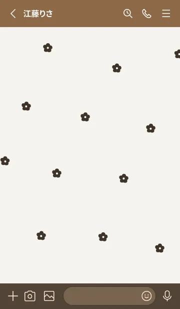 [LINE着せ替え] flower pattern(pink brown)の画像2