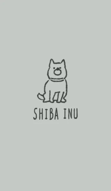 [LINE着せ替え] 落書きワンコ -柴犬- スカイグレーの画像1